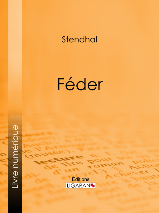 Title details for Féder by Stendhal - Available